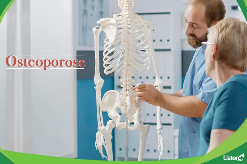 Médico a mostrar ossos